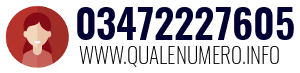 Numero di telefono 03472227605 03472227605