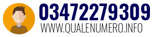Numero di telefono 03472279309 03472279309