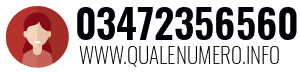Numero di telefono 03472356560 03472356560