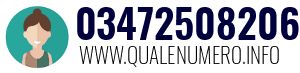 Numero di telefono 03472508206 03472508206
