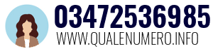 Numero di telefono 03472536985 03472536985