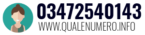 Numero di telefono 03472540143 03472540143