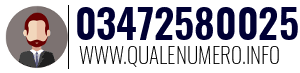 Numero di telefono 03472580025 03472580025