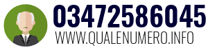Numero di telefono 03472586045 03472586045