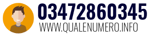 Numero di telefono 03472860345 03472860345
