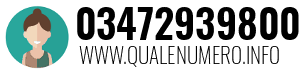 Numero di telefono 03472939800 03472939800