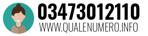 Numero di telefono 03473012110 03473012110