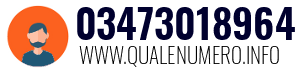 Numero di telefono 03473018964 03473018964