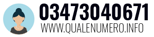 Numero di telefono 03473040671 03473040671