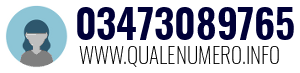 Numero di telefono 03473089765 03473089765