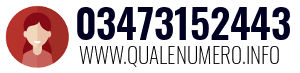 Numero di telefono 03473152443 03473152443