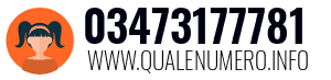 Numero di telefono 03473177781 03473177781