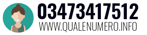 Numero di telefono 03473417512 03473417512