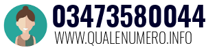 Numero di telefono 03473580044 03473580044