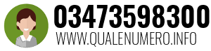 Numero di telefono 03473598300 03473598300