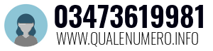 Numero di telefono 03473619981 03473619981