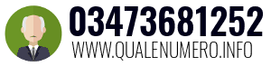 Numero di telefono 03473681252 03473681252