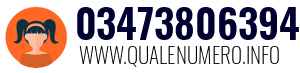 Numero di telefono 03473806394 03473806394