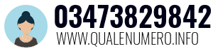 Numero di telefono 03473829842 03473829842