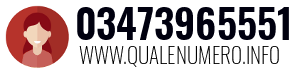 Numero di telefono 03473965551 03473965551