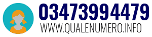 Numero di telefono 03473994479 03473994479