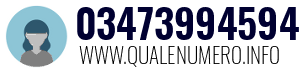 Numero di telefono 03473994594 03473994594