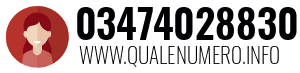 Numero di telefono 03474028830 03474028830