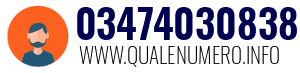 Numero di telefono 03474030838 03474030838