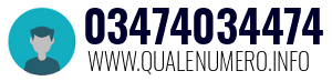 Numero di telefono 03474034474 03474034474