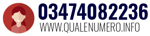 Numero di telefono 03474082236 03474082236
