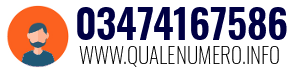 Numero di telefono 03474167586 03474167586