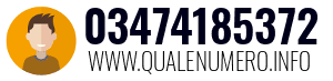 Numero di telefono 03474185372 03474185372