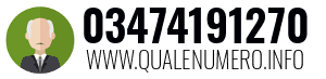 Numero di telefono 03474191270 03474191270