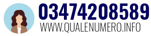 Numero di telefono 03474208589 03474208589