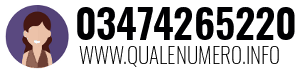 Numero di telefono 03474265220 03474265220