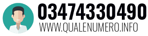 Numero di telefono 03474330490 03474330490