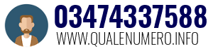 Numero di telefono 03474337588 03474337588