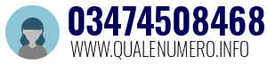 Numero di telefono 03474508468 03474508468