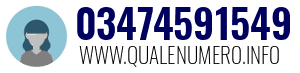 Numero di telefono 03474591549 03474591549
