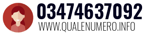 Numero di telefono 03474637092 03474637092