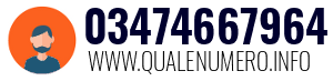Numero di telefono 03474667964 03474667964