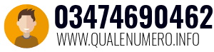 Numero di telefono 03474690462 03474690462
