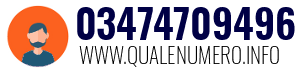 Numero di telefono 03474709496 03474709496