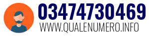 Numero di telefono 03474730469 03474730469