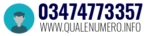 Numero di telefono 03474773357 03474773357