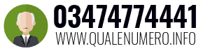 Numero di telefono 03474774441 03474774441