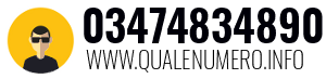 Numero di telefono 03474834890 03474834890
