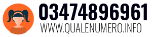 Numero di telefono 03474896961 03474896961