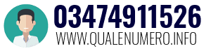 Numero di telefono 03474911526 03474911526
