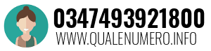 Numero di telefono 0347493921800 0347493921800